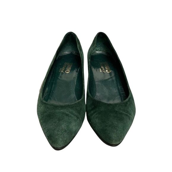 Browns Bravo Browns Suede Slip On Shoes Heels Pumps Green - Picture 5 of 14